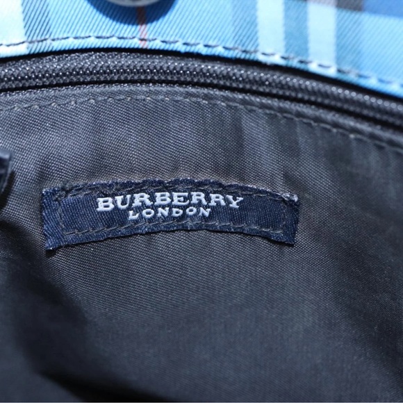 BURBERRY Blue Plaid Tote  Auth 87633 - Picture 6 of 10